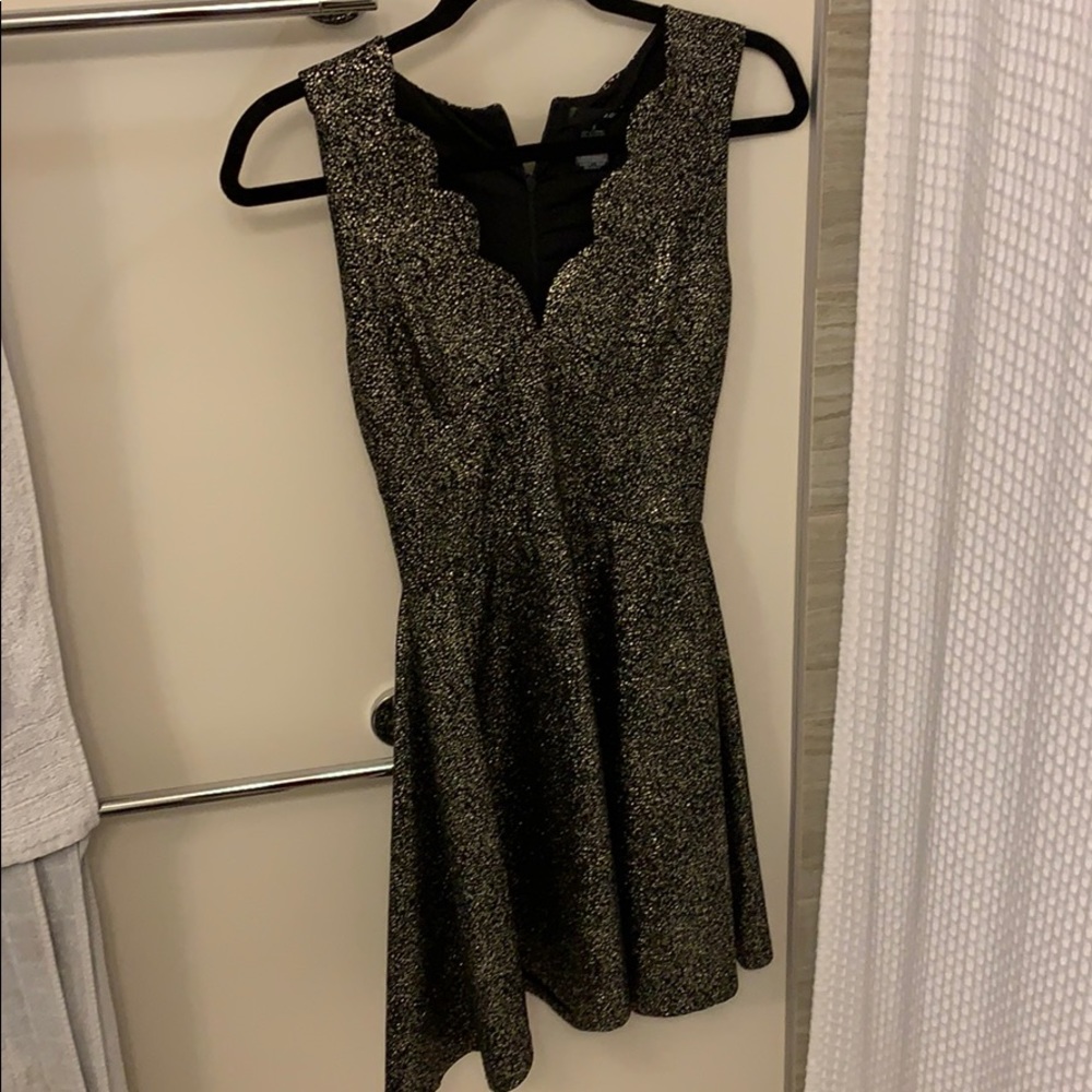 Black shimmery gold cocktail dress, size small